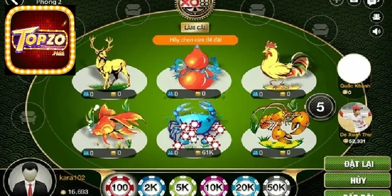 Bầu Cua Tôm Cá - Game Dân Gian, Thắng Lớn Dễ Dàng  1 Bầu cua tôm cá game dân gian thú vị tại Topzo