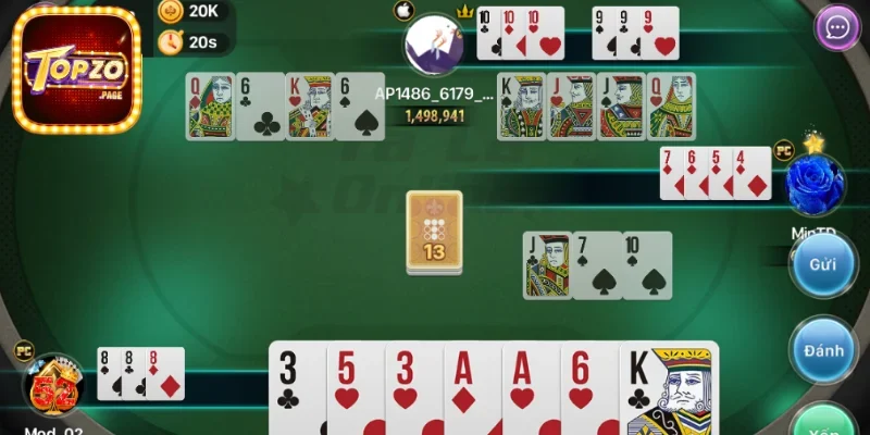 Giới thiệu trò chơi Phỏm online tại Topzo